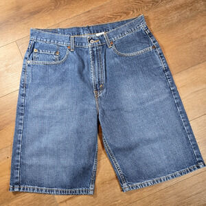 Vintage Levis 569 Jorts 33 Baggy Loose Wide Leg Denim Shorts Y2K Streetwear